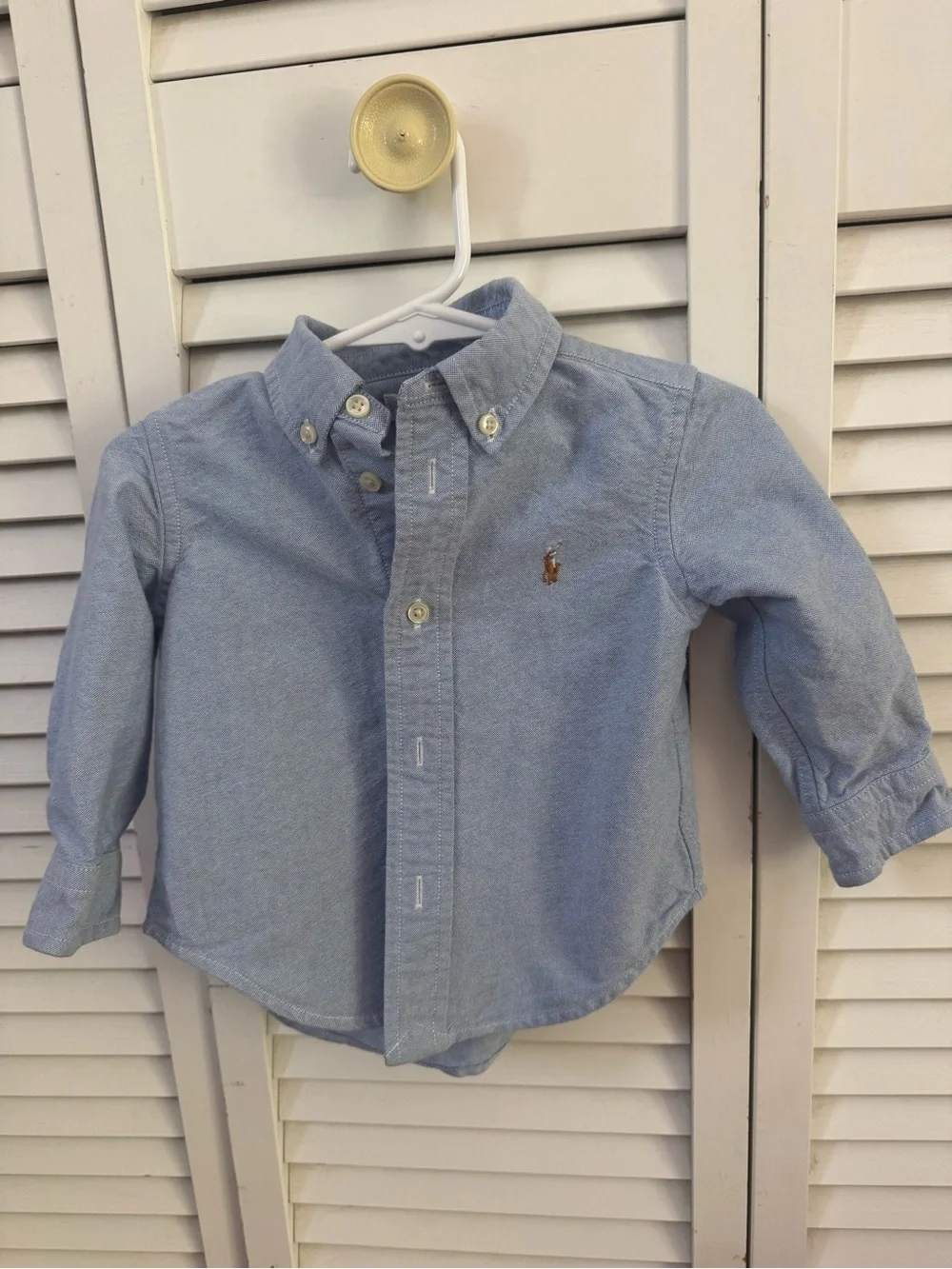 Set of 2 Ralph Lauren Light Blue Button-Down Oxford Shirt 12 month